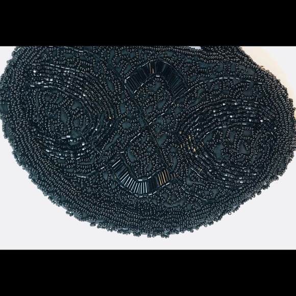 VINTAGE HAND BEADED SMALL PURSE MADE IN FRANCE - Picture 4 of 7